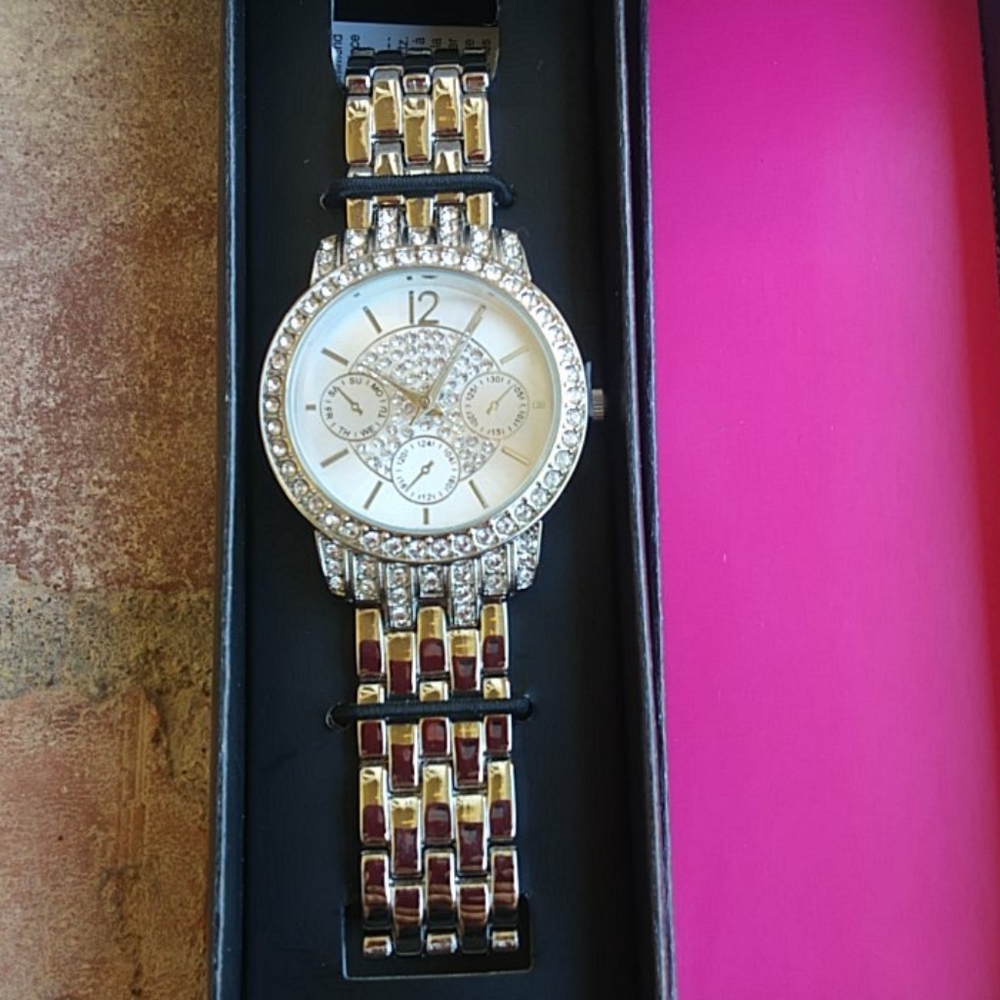 Silvertone Bling Pave Watch Crystals by Swarovski New